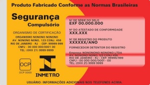 Selo do Inmetro para extintores de incêndio. Foto: Divulgação / Inmetro Selo do Inmetro para extintores de incêndio. Foto: Divulgação / Inmetro