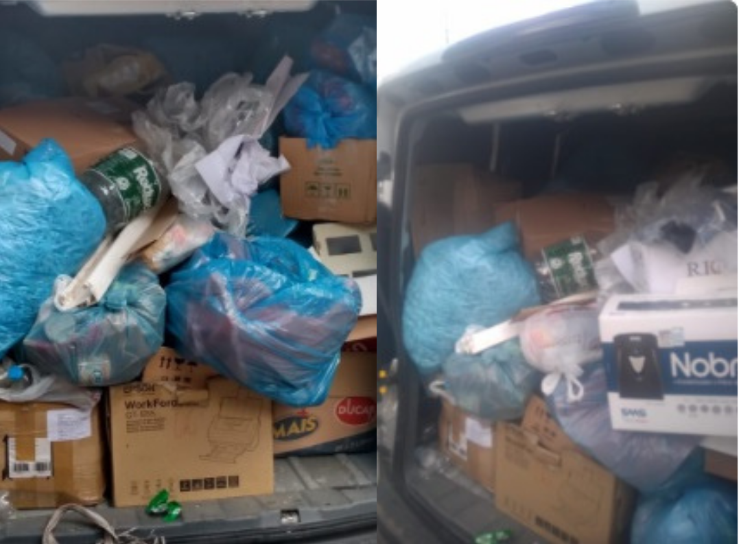 Doações de resíduos para a Coopersoli. Foto: Divulgação / Ipem-MG