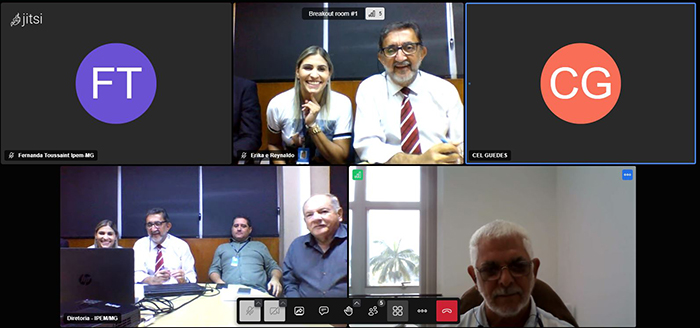 Diretoria do Ipem-MG durante reunião de prestação de contas. Foto: Divulgação / Ipem-MG