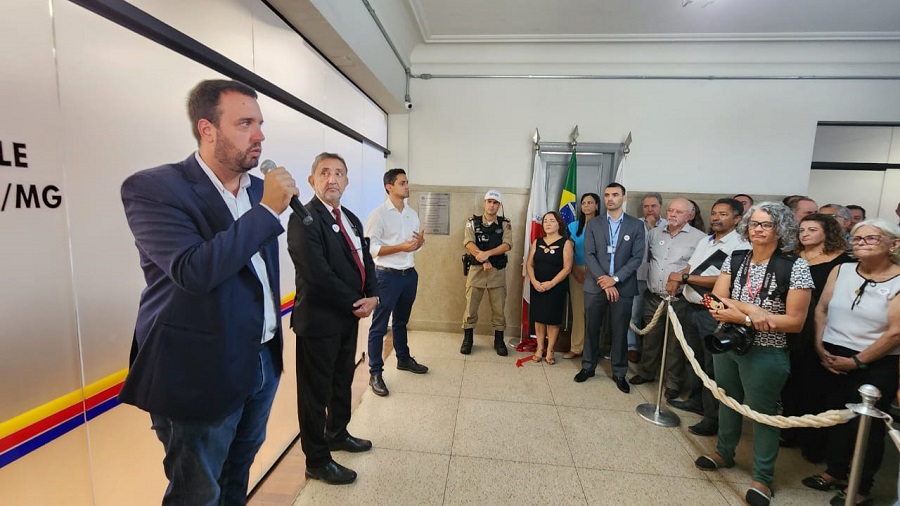 Diretor-Geral do Ipem-MG durante solenidade no DER-MG. Foto: Divulgação / DER-MG